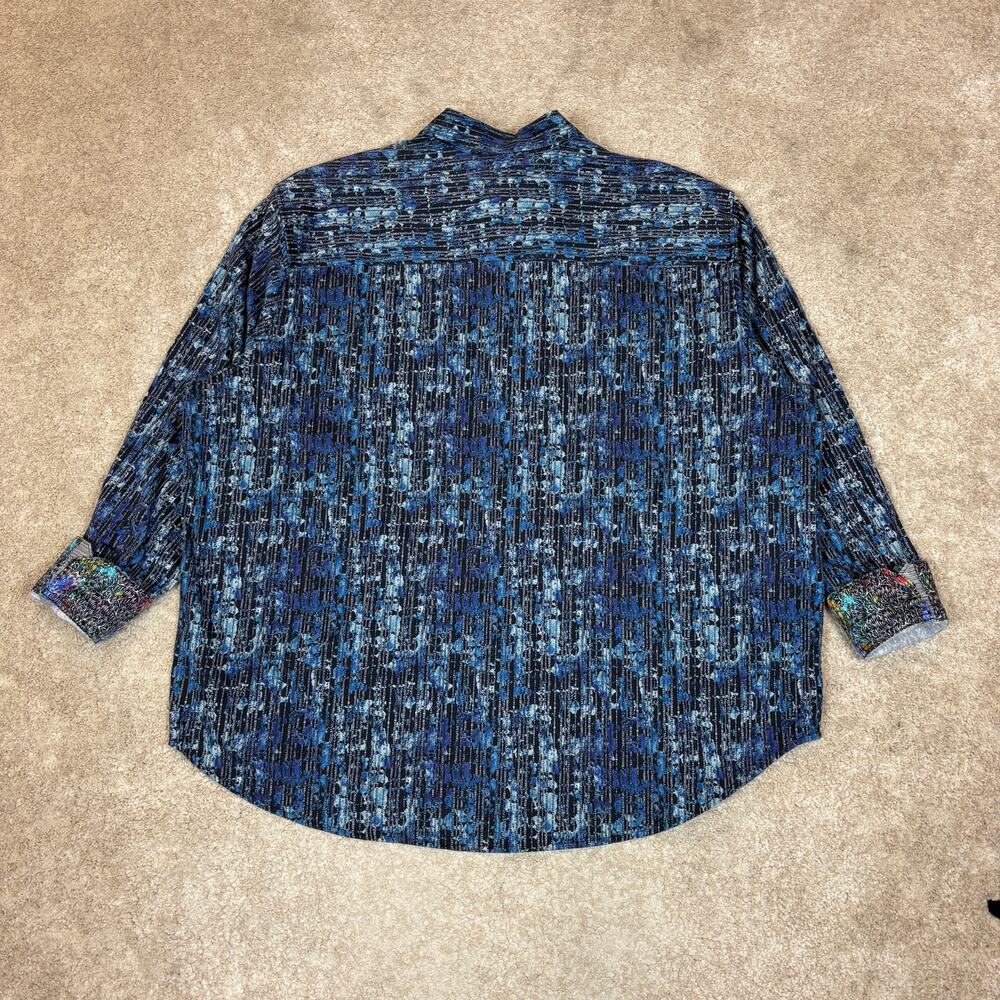 Robert Graham Abstract Pattern Flip Cuff Button U… - image 4